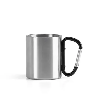 Caneca Personalizada . Aço inox. Com mosquetão. Capacidade até 230 ml. Food grade. Caixa branca 9...