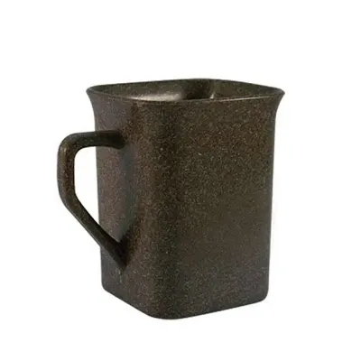 Caneca quadrada ecológica em fibra de madeira 250ml