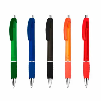 Caneta plástica colorida personalizada