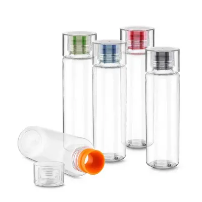 Garrafa plástica 600 ml com borracha silicone