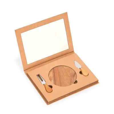 Kit queijo com 3 peças em embalagem presenteável de papel