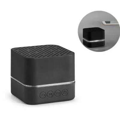 Caixa de som EDISON com detalhe prata