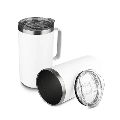 Caneca térmica em aço inox com parede dupla isolada à vácuo