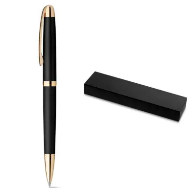 Esferográfica. Metal. Em estojo papel kraft. ø11 x 139 | Caixa: 180 x 43 x 22 mm.