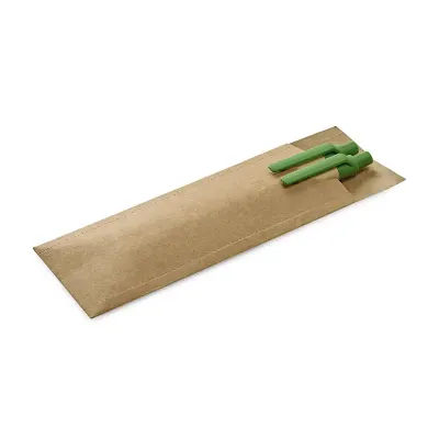 Kit esferográfica e lapiseira em papel kraft
