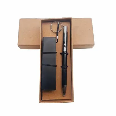 Kit power bank e caneta metal
