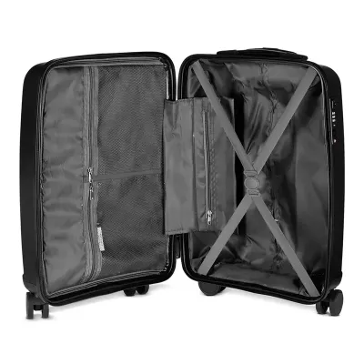 Mala de bordo aberta