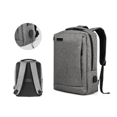 Mochila para notebook em 300D com placa de personalização