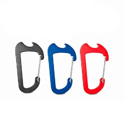 Mosquetão Alumínio com abridor de garrafas