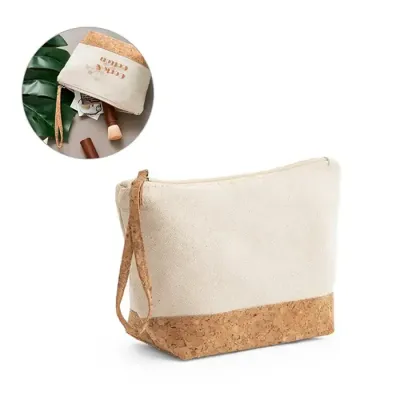 Necessaire 100% algodão e cortiça
