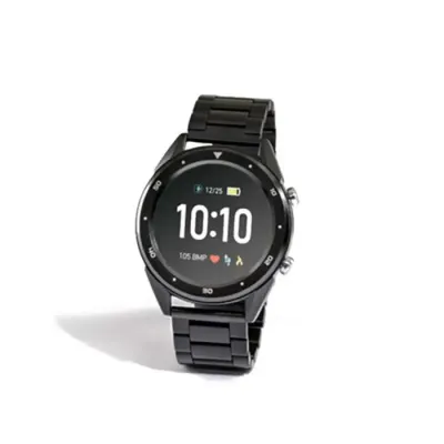 O THIKER I é um sofisticado relógio inteligente resistente à água, com bracelete em aço inox. O T...