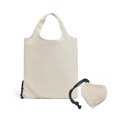 Sacola dobrável. 100% algodão: 100 g/m². Fornecida desdobrada. 370 x 400 mm.