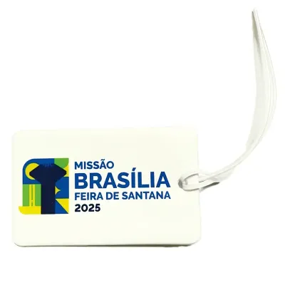 Tag de mala branca personalizada