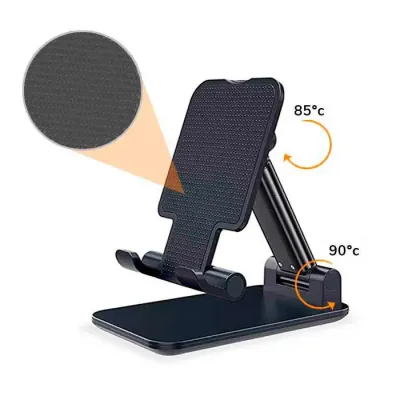 Suporte preto para celular e tablet personalizado
