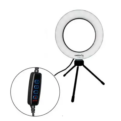 Iluminador Ring Light com Tripé 3 modos de luz