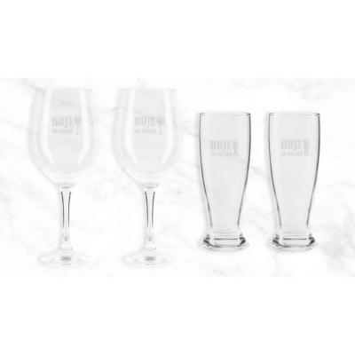 Kit de Taças de Vinho e Tulipa para Cerveja Personalizado 2