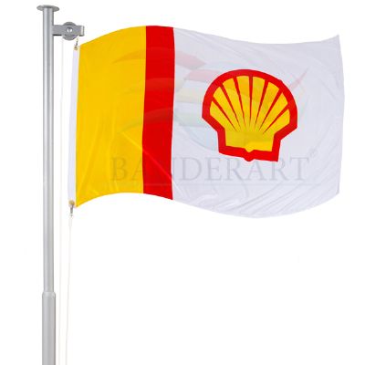 Bandeira personalizada fabricada em tecido poliéster.