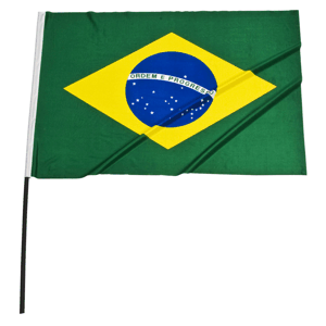 Bandeiras promocionais com estampas em tecido Duralon 100% poliéster.