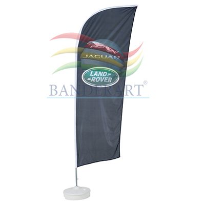 Wind banners® em tecido Duralon® 100% poliéster com haste giratória desmontável