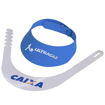 Viseira em EVA, Tamanho aproximado da vizeira fechada: 22cm