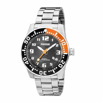 Relógio de pulso Magnum com mostrador branco com calendário