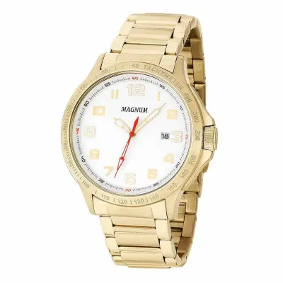 Relógio Magnum dourado personalizado