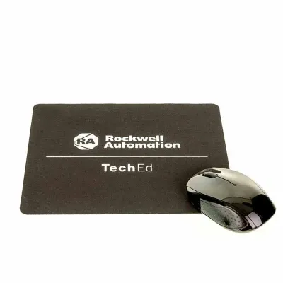 Mouse pad com fundo emborrachado antiderrapante preto 