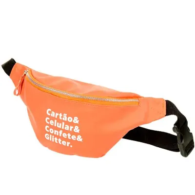 Pochete confeccionada em material sintético