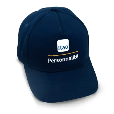 Boné confeccionado em Brim Azul