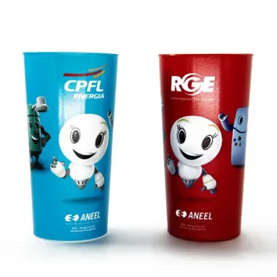 Copos Personalizados: azul e mvermelho