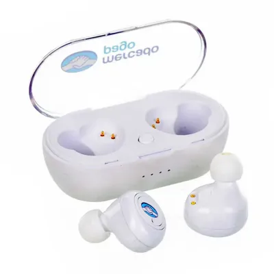 Fone bluetooth com base carregadora com personalização