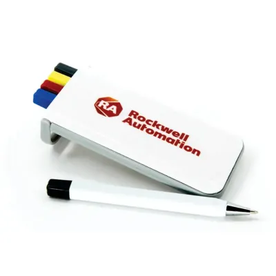 Kit 5 em 1 branco em estojo plástico,