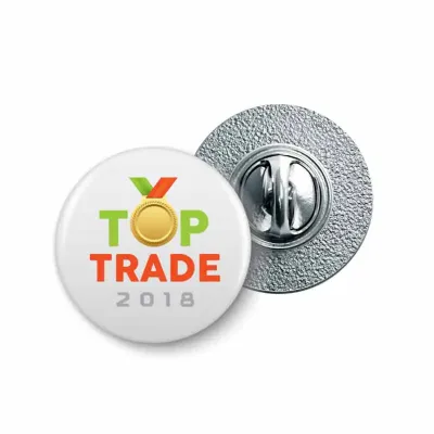 PIN de Metal Com Etiqueta Resinada