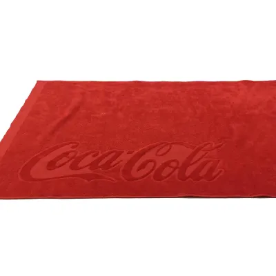 Toalha de banho vermelha personalizada