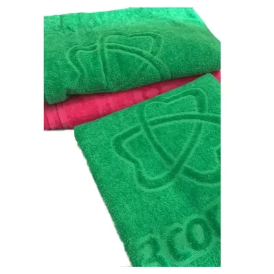 Toalha de banho verde em relevo