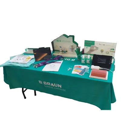 Toalha de mesa verde personalizada