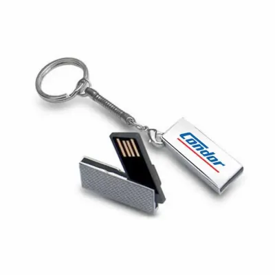 Pen drive mini com correntinha personalizado