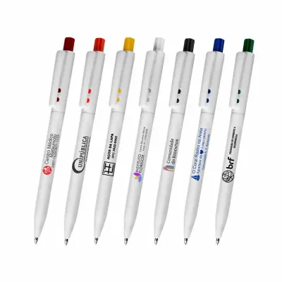 Caneta Plástica fabricada em várias cores