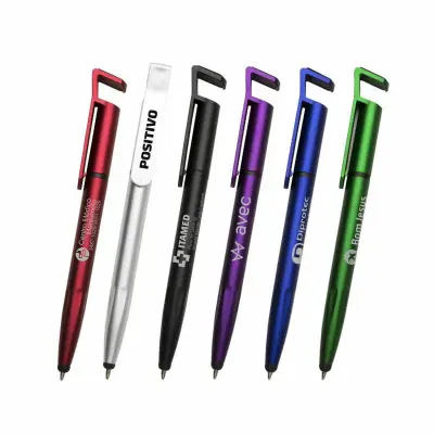 Caneta plástica 3 em 1 emv árias cores