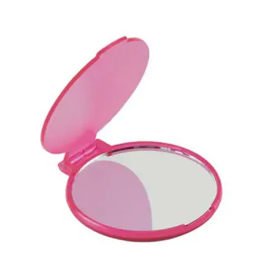 Espelho de maquiagem personalizado na cor rosa