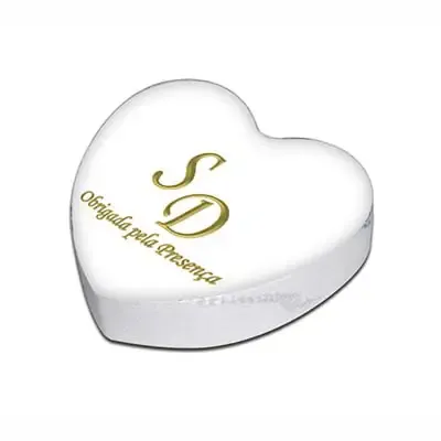 Toalha de banho compactada modelo coração